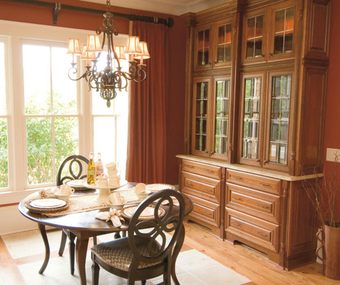 Dining room cabinets by Kemper Cabinetry