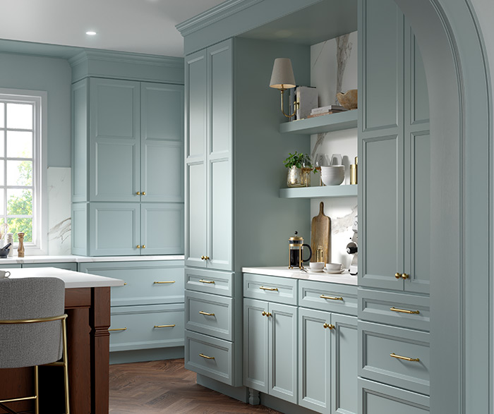 Custom Color Light Blue Kitchen