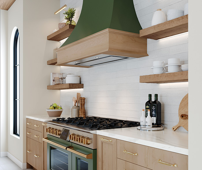Frameless Cabinets with Two Tone Kitchen Island